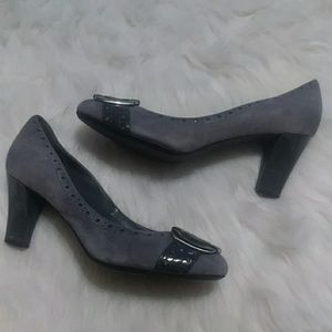 Franco Sarto Paver Gray Suede Heel